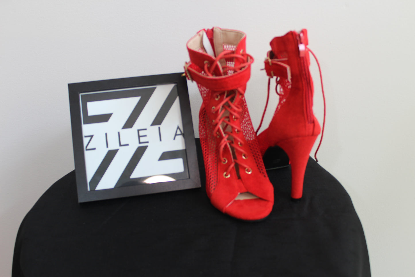 Lady in Red Red Velvet Boots