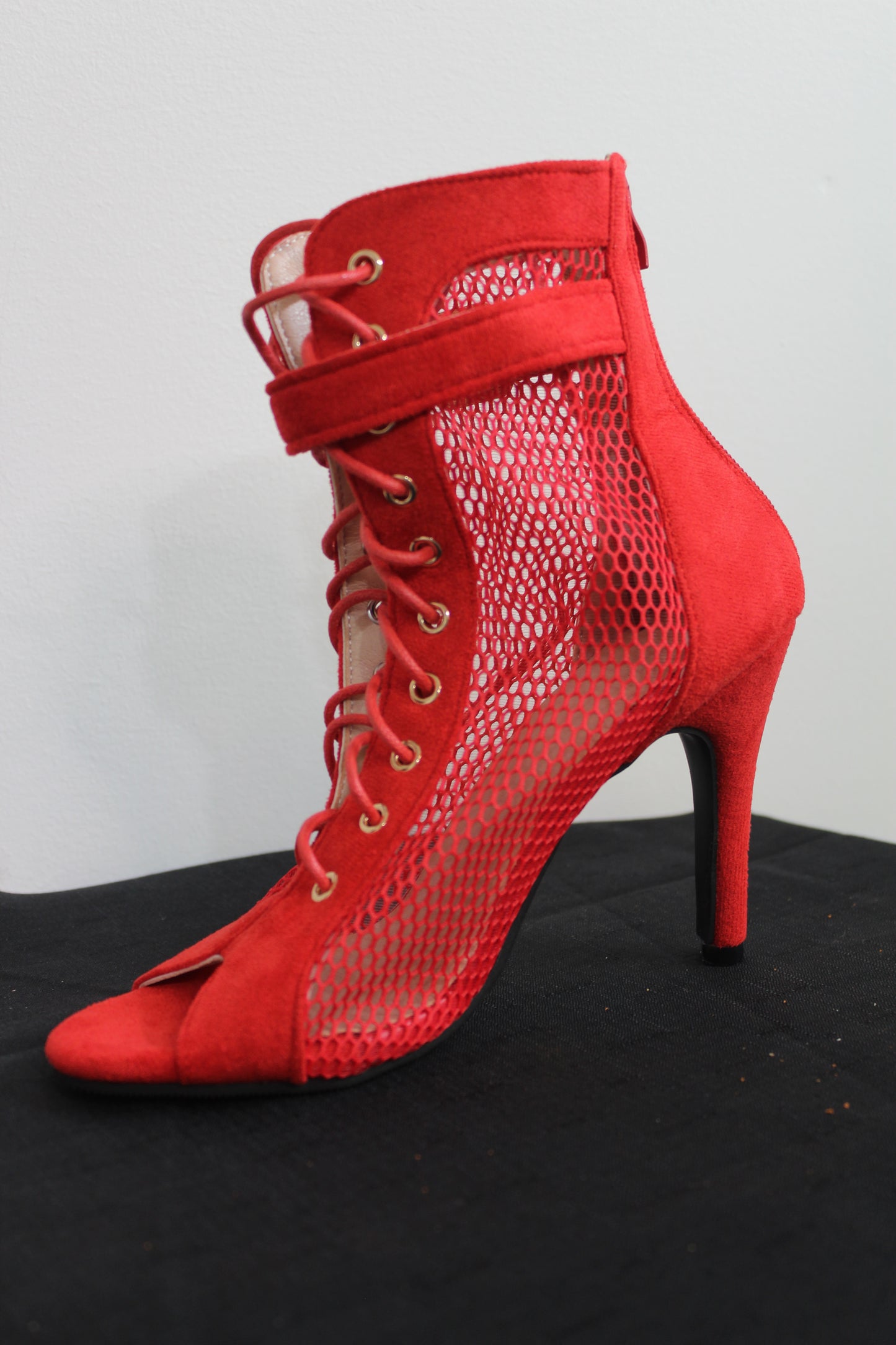 Lady in Red Red Velvet Boots