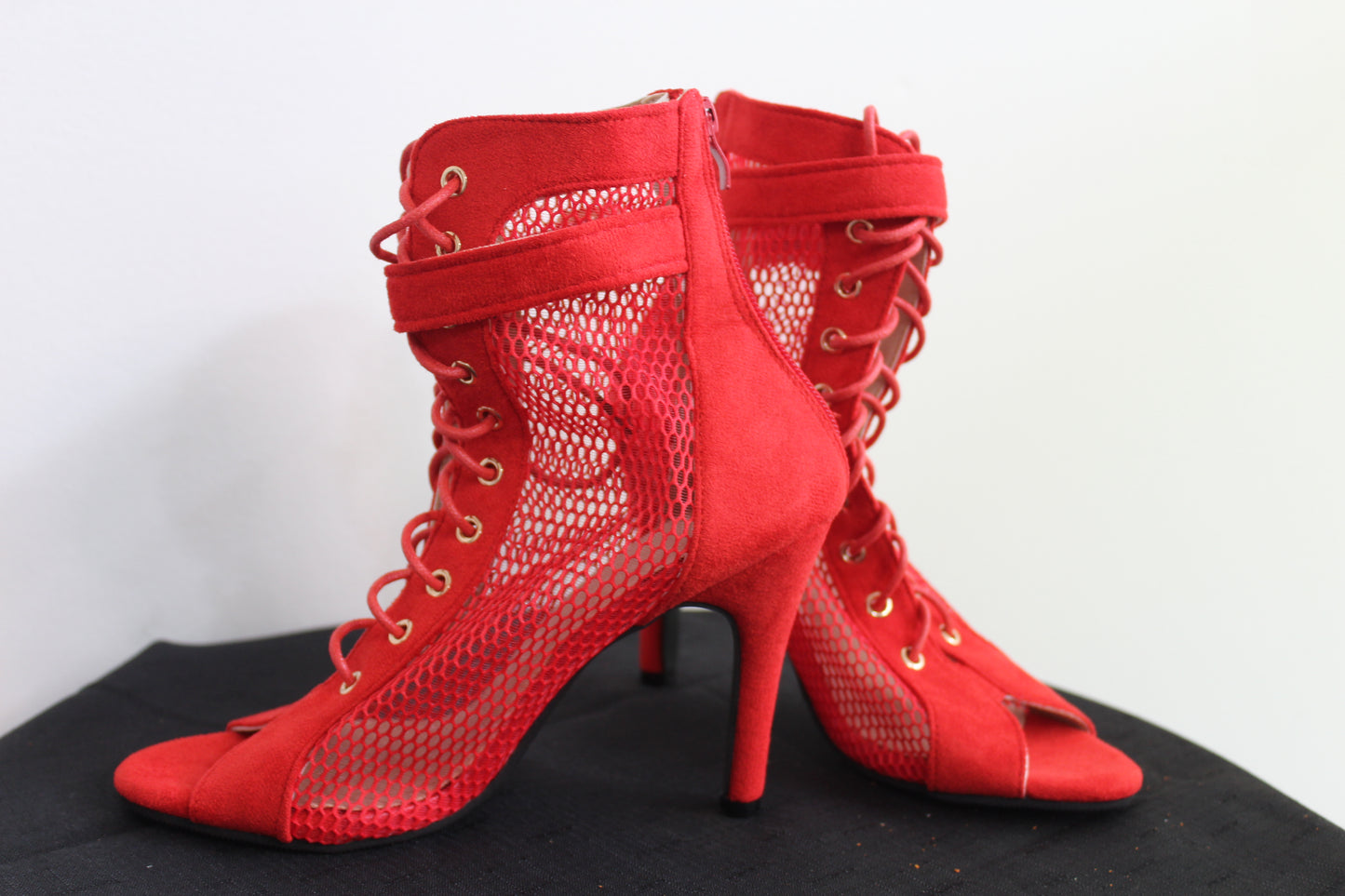 Lady in Red Red Velvet Boots